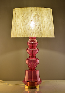 Rose color Ilke Table Lamp by Sahil & Sarthak